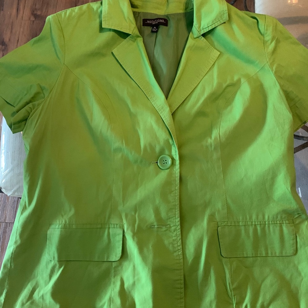 Green suit jacket